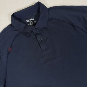 Rhone Shirt Mens Medium Navy Blue Delta Pique Performance Polo Lightweight